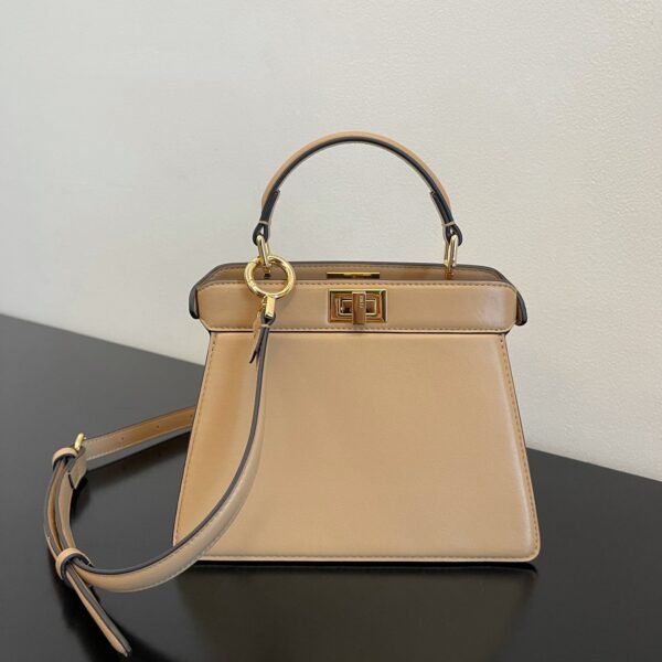 FD Peekaboo ISeeU Petite Beige Leather - Bag