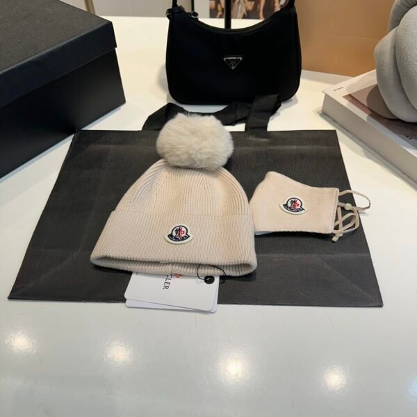 MCL Pom Pom Beanie and Mask Set - Hat