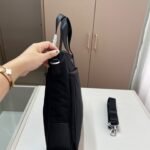 PR Saffiano Leather Briefcase Black Nylon – Bag