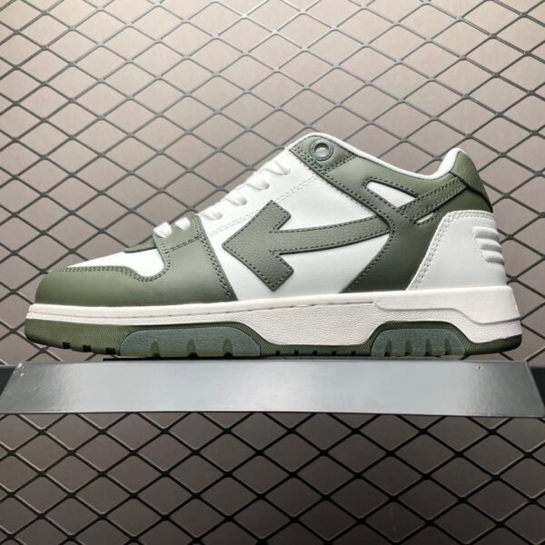 OW Out of Office Green/White Leather - Sneakers