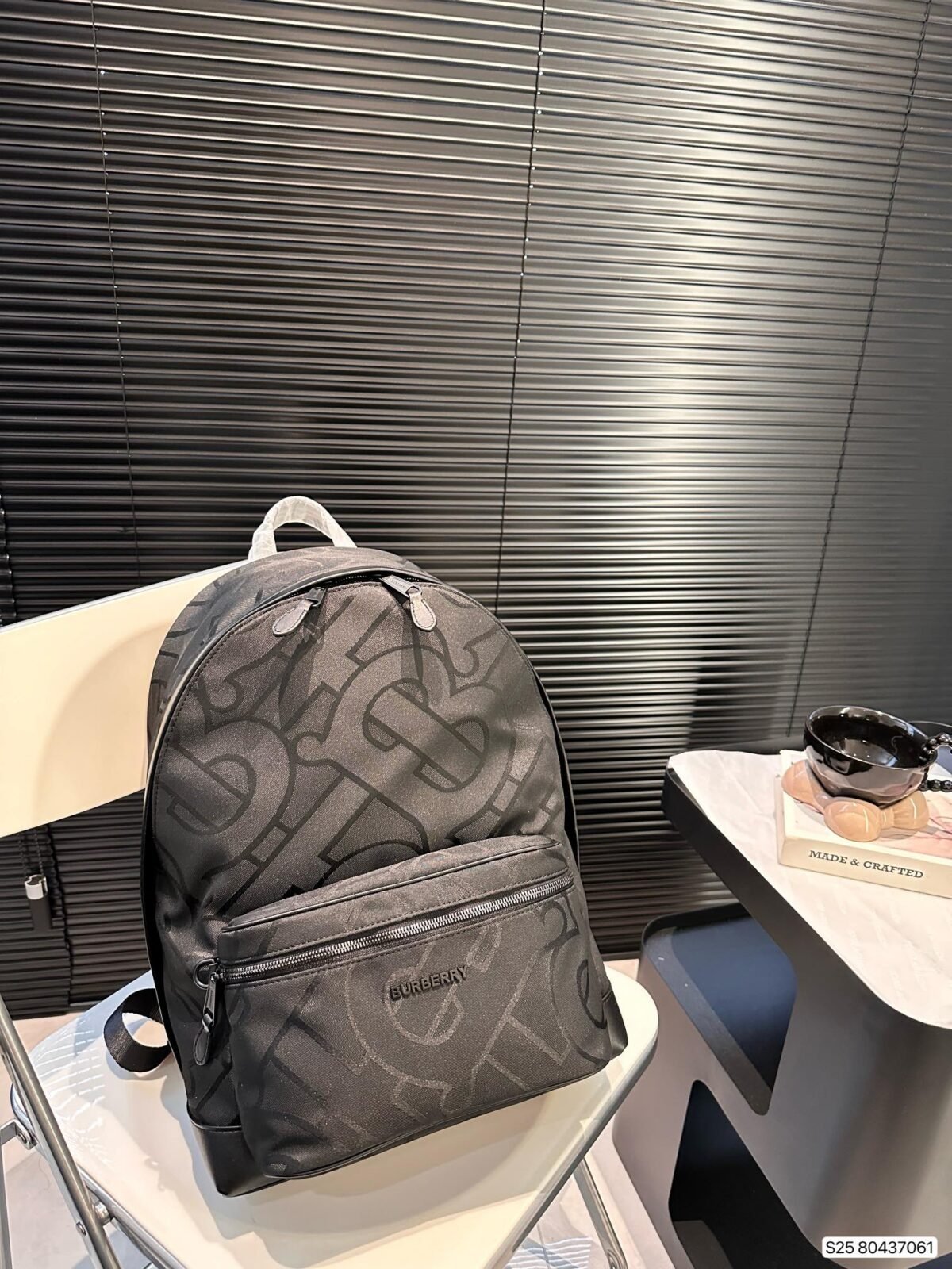 BBR Monogram Jacquard Backpack – Sac à dos — 2