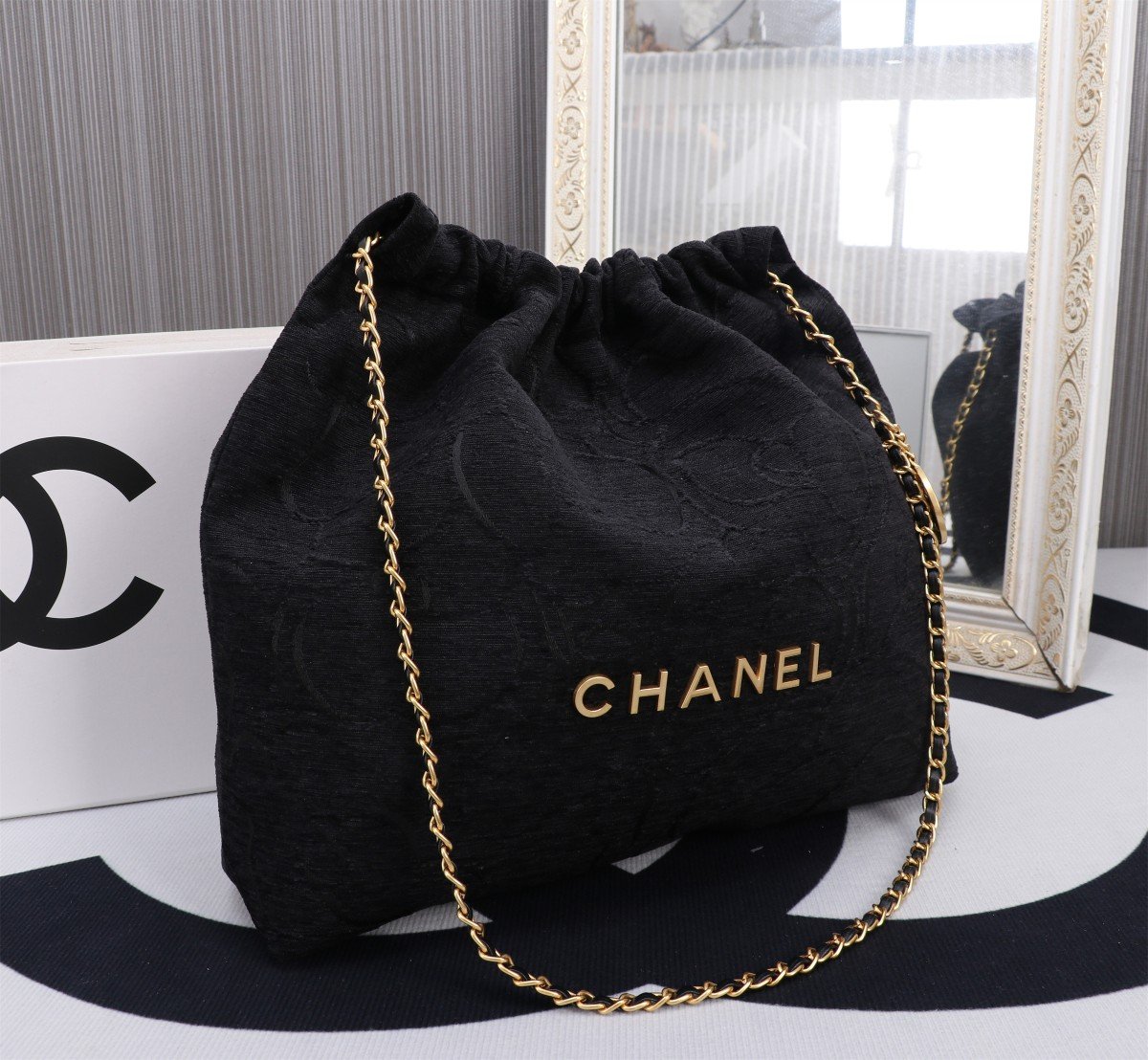 CC Drawstring Pouch Black - Bag - Image 3