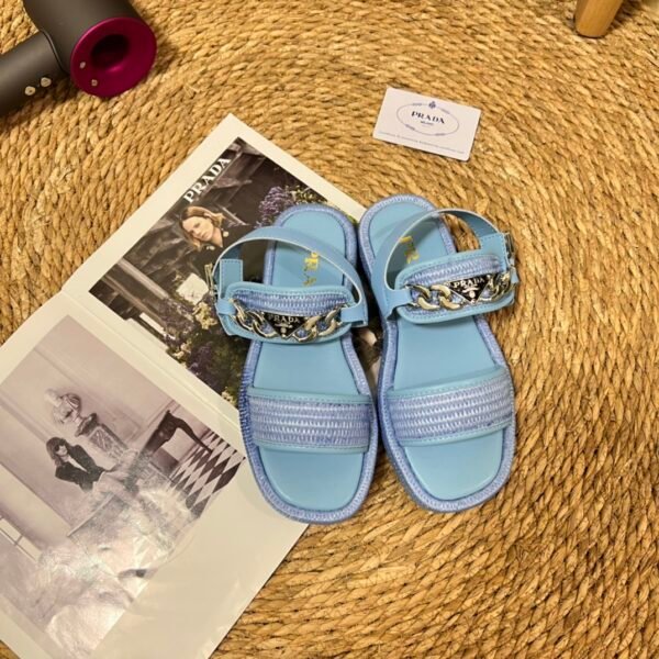 PR Raffia Sandals Blue - Sandals