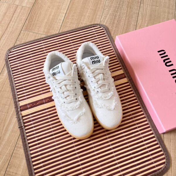 MIU Fringed Canvas Sneakers - Sneakers