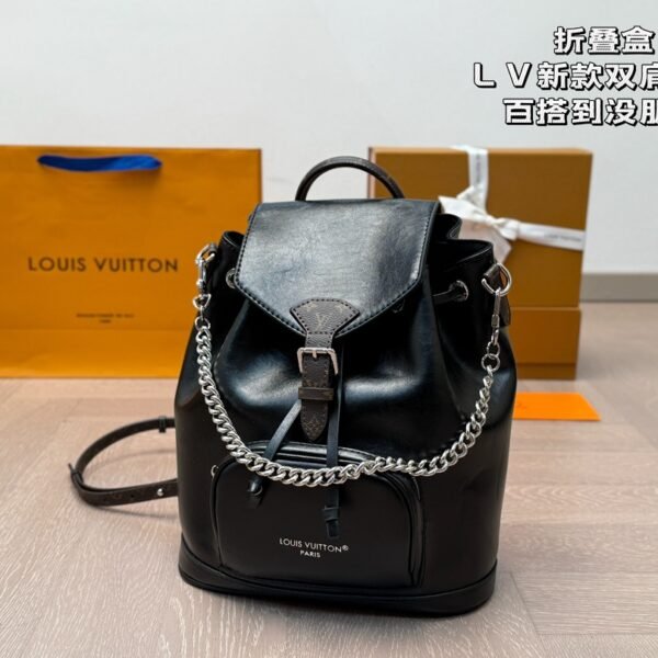 LV Montsouris Black Leather - Bag