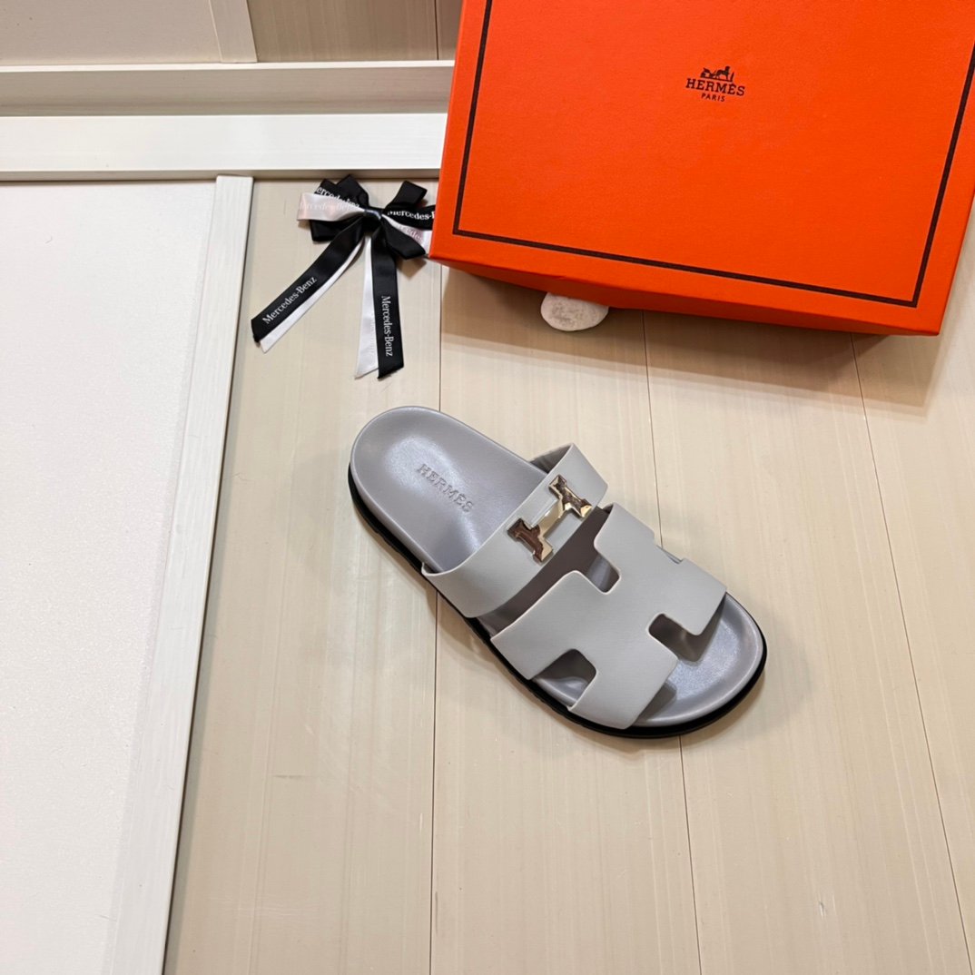 HM Oran Sandals Grey Leather - Sandals - Image 4