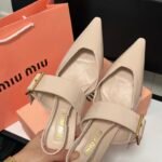 MIU Buckle Slingback Pumps – Scarpe con tacco