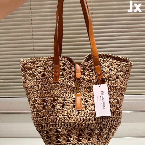 YSL Panier Medium Raffia - Bag