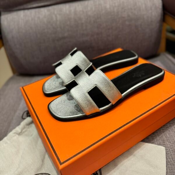 HM Oran Sandals Silver Leather - Sandals