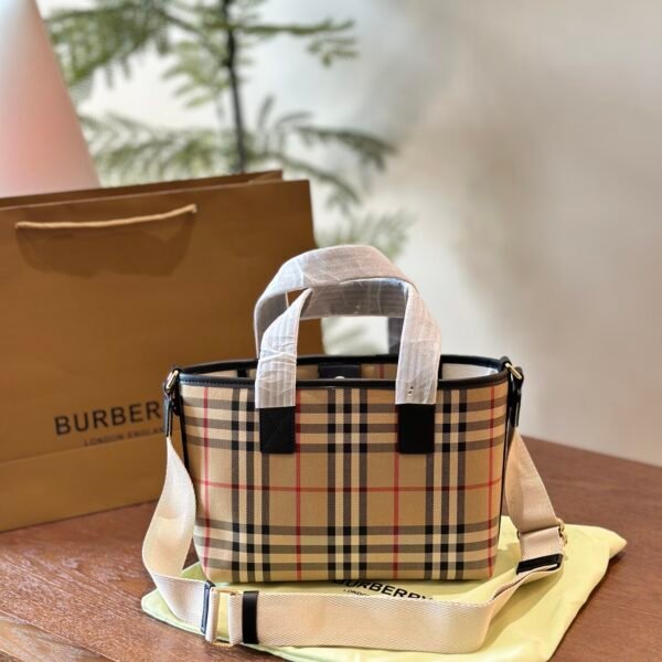 BBR Vintage Check Canvas Mini Title Beige Check - Bag