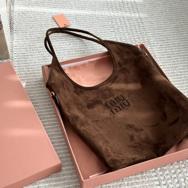 MIU Logo Velvet Tote - Bag