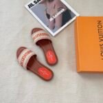 LV Paseo Flat Comfort – Slides – Red