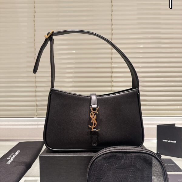 YSL Le 5 à 7 Hobo Black Leather - Bag
