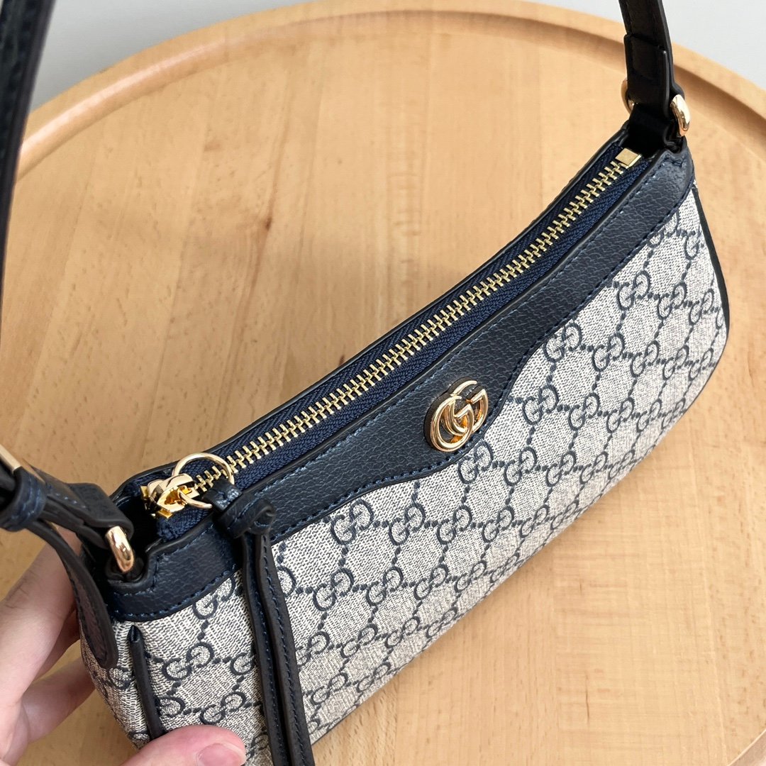 GG Ophidia GG Mini Bag Beige/Blue GG Supreme Canvas - Bag - Image 5