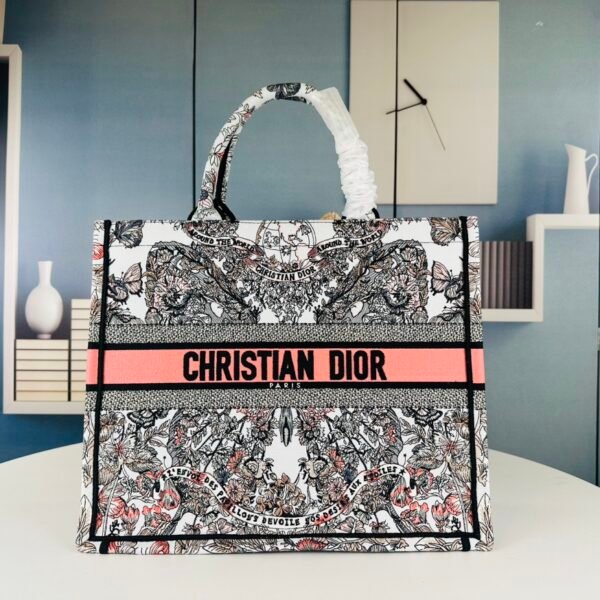 CD Book Tote Large Toile de Jouy - Bag