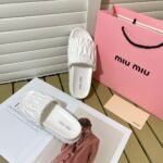 MIU Matelassé Nappa Slides – Slides