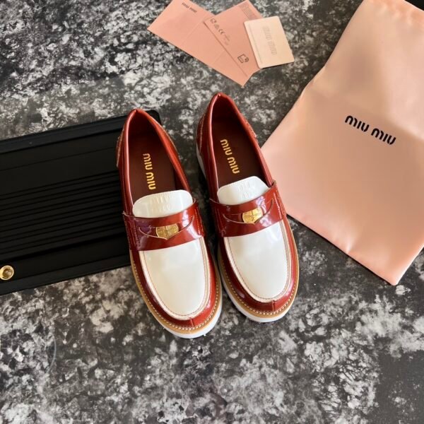 MIU Wedge Sole Loafers - Shoes