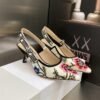 CD J'ACD Slingback Pump Embroidered Canvas - Heels