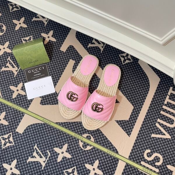 GG Double G Espadrille Slides - Slides
