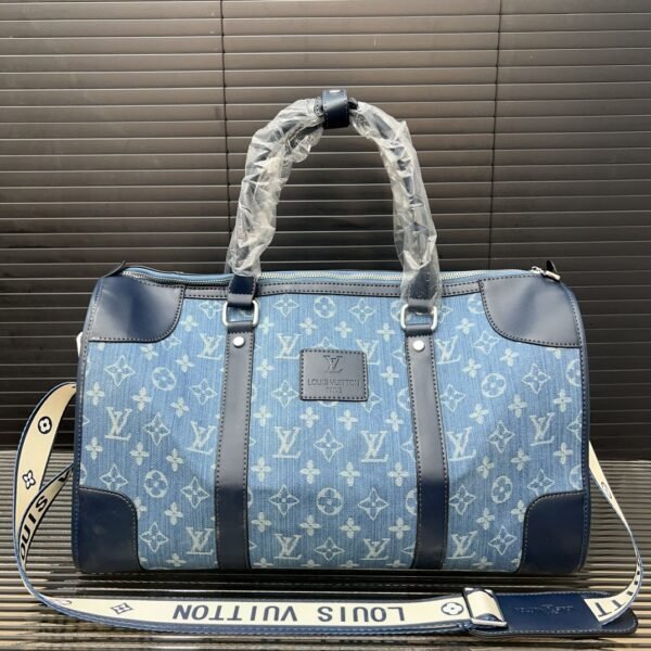 LV Keepall Bandoulière 50 Denim Monogram - Bag