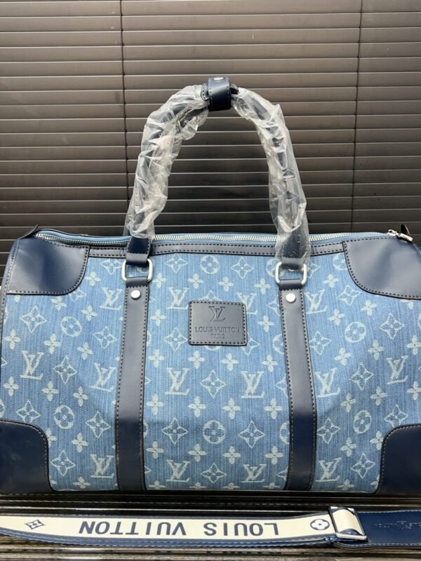 LV Keepall Bandoulière 50 Denim Monogram – Tasche