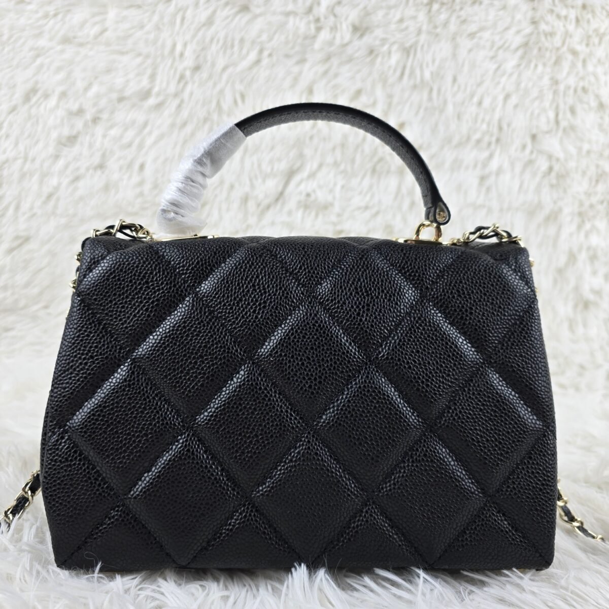 CC Coco Handle Small Black Caviar – Bag — 3