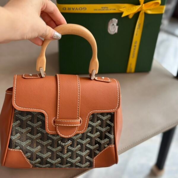 GYD Saigon Mini Tan Leather and Canvas - Bag