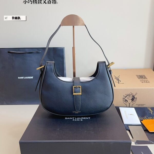 YSL Le 5 à 7 Hobo Black/White Leather - Bag