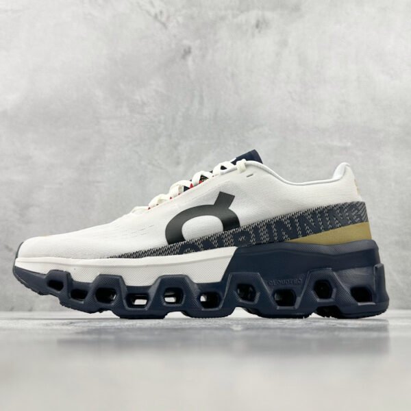 ON Cloudmonster White/Navy - Sneakers