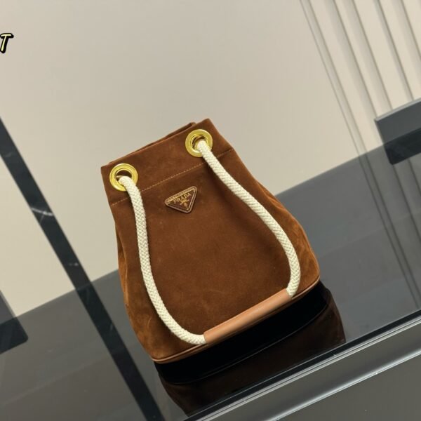 PR Suede Bucket Bag Brown Suede - Bag