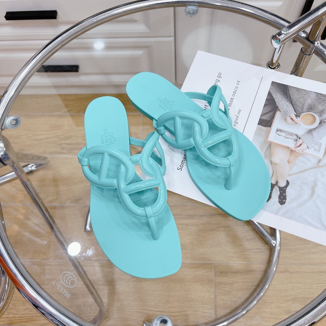 HM Oran Sandals Blue Rubber - Sandals - Image 4