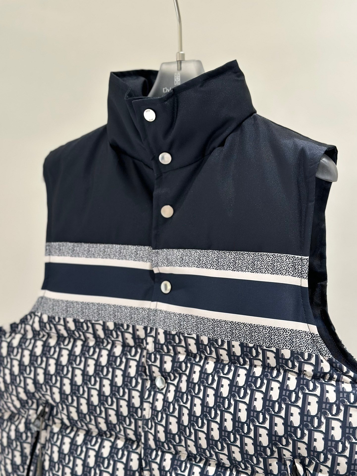 CD Oblique Puffer Vest Navy Oblique - Vest - Image 4