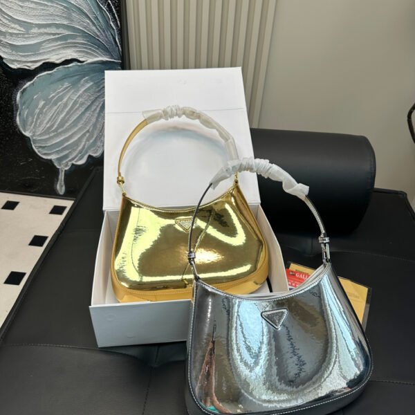 PR Cleo Shoulder Bag Metallic Leather - Bag