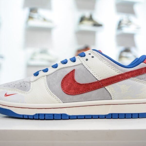 NK Dunk Low CNY Firecracker White/Red/Blue - Sneakers