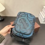 BBR Monogram Stripe E-Canvas Camera Bag Blue – Bag