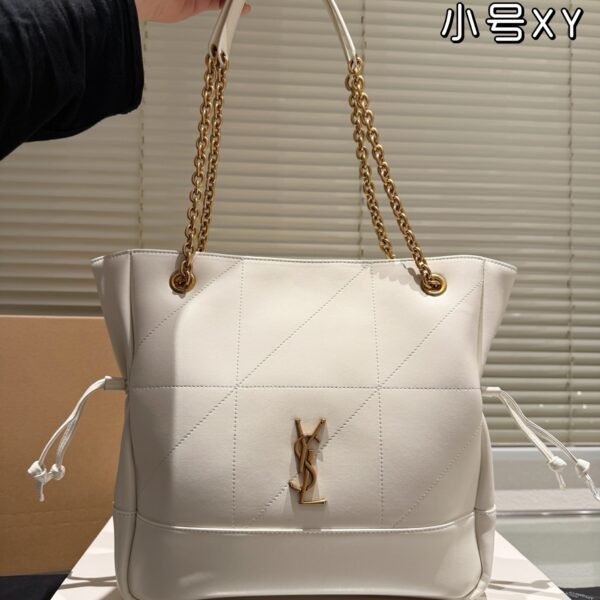 YSL Jamie Medium White Leather - Bag