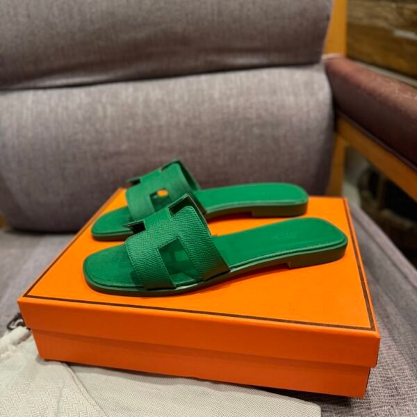 HM Oran Sandals Green Leather - Sandals