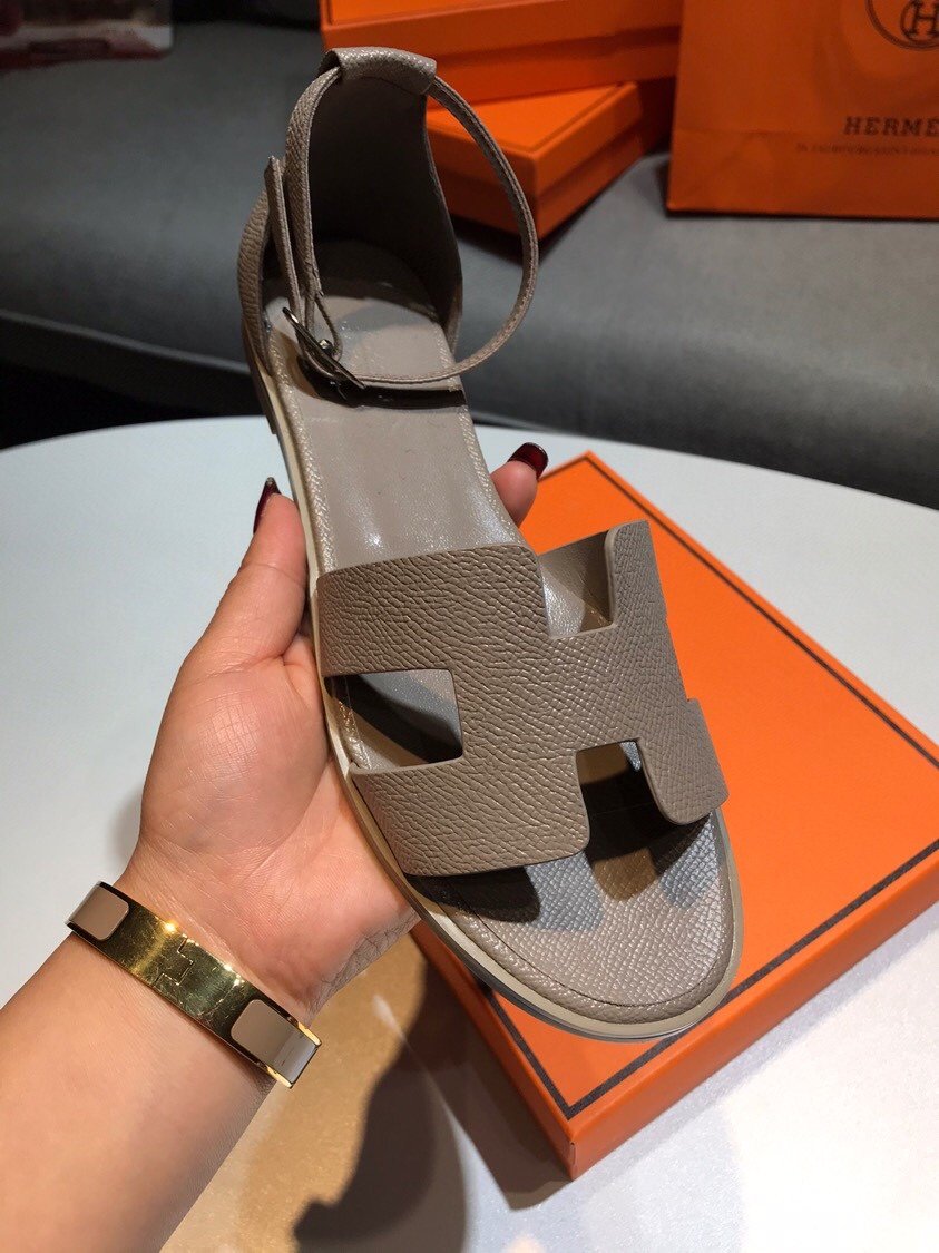 HM Oran Sandals Etoupe Leather - Sandals - Image 5