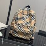BBR Vintage Check Backpack Beige Check – Backpack – Red
