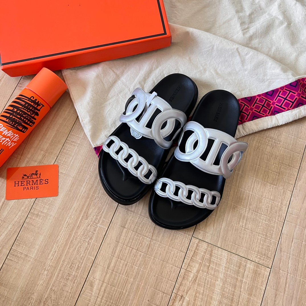HM Chaine d'Ancre Silver/Black - Slides - Image 2