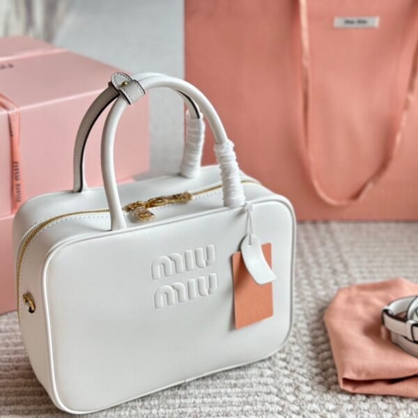 MIU Bowling Bag White Leather - Bag