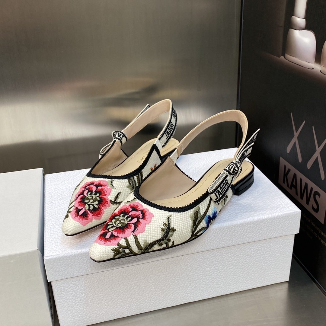CD J'ACD Slingback Floral Embroidery - Shoes - Image 3