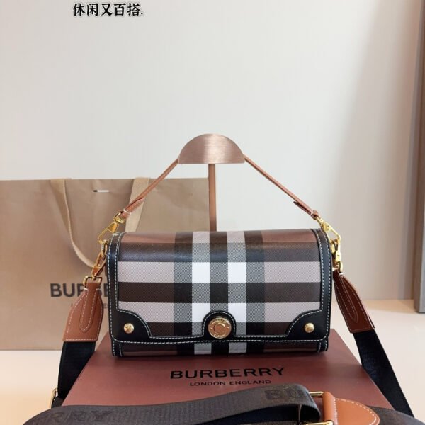 BBR Vintage Check and Leather Note Brown Check - Bag