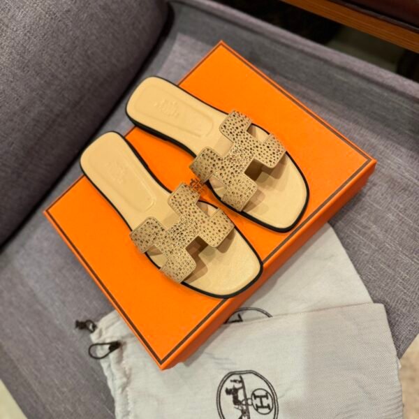 HM Oran Sandals Beige Leather - Sandals