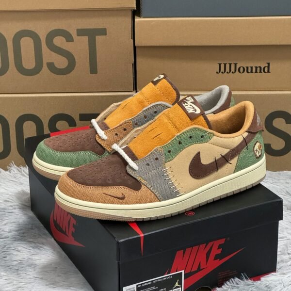 NK Air Jordan 1 Low OG Zion Williamson Voodoo 44 Multicolor - Sneakers