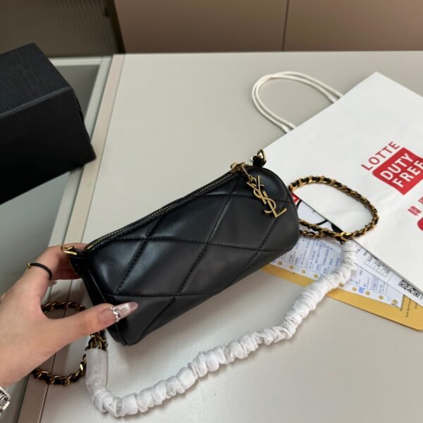 YSL Sade Cylindrical Black Leather - Bag