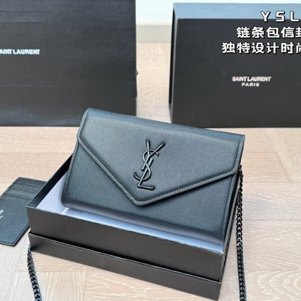 YSL Kate Chain Wallet Black Leather - Bag