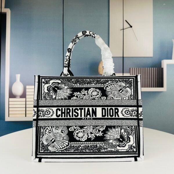 CD Book Tote Black Toile de Jouy - Bag