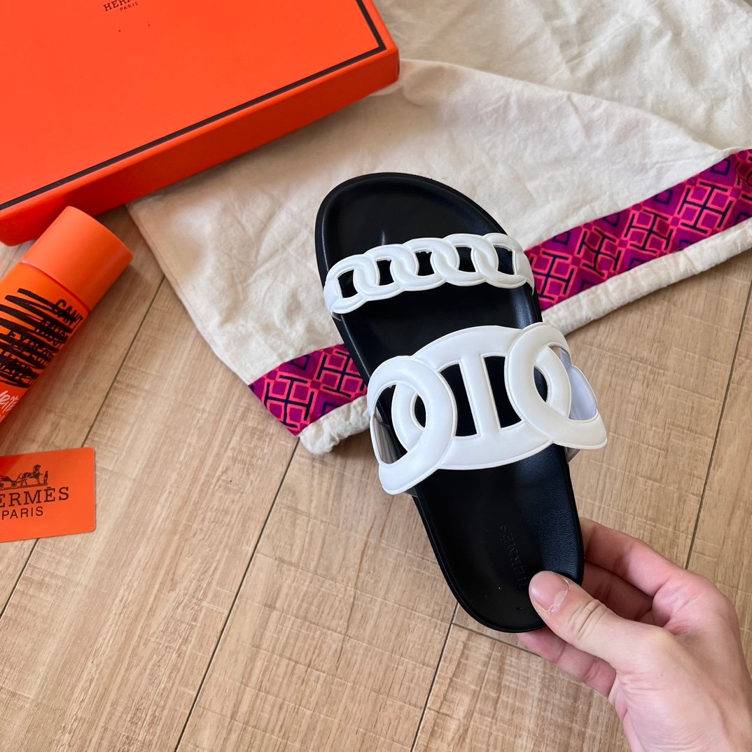 HM Chypre White/Black - Slides - Image 8