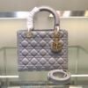 CD Lady CD Small Grey Cannage Leather - Bag